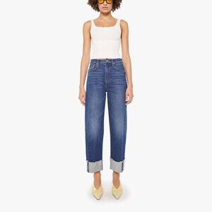 Mother half pipe ankle cuff fray jeans
